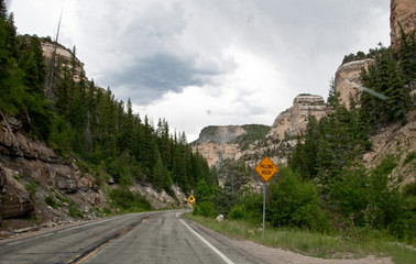 Road with traffic signs 