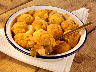 RHUBARB AND APPLE COBBLER