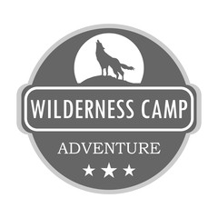 Wilderness camp illustration, outdoor adventure. Vector graphic for t-shirt and other uses
