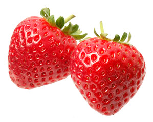 TWO STRAWBERRIES CUT OUT