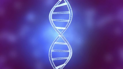 A spinning DNA getting damaged and dissolving itself. 3D rendered Animation.
 - Powered by Adobe