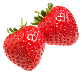 TWO STRAWBERRIES CUT OUT