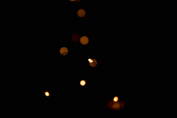 blurred bokeh on black background