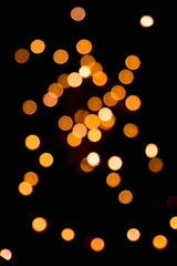 blurred bokeh on black background