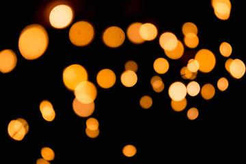 blurred bokeh on black background