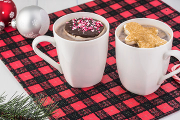 Hot chocolate with  marshmallows topping.