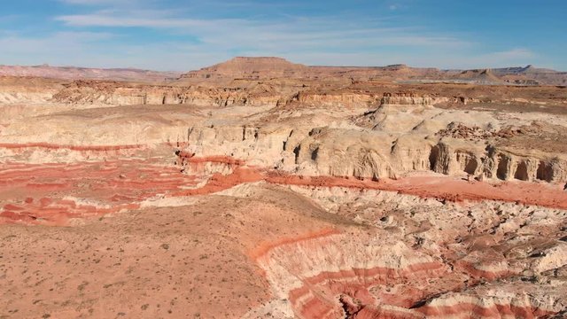 Drone aerial near Paria Rimrocks Toadstool Hoodoos in the Grand Staircase-Escalante National Monument