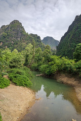 Fototapeta na wymiar Stream In Laos