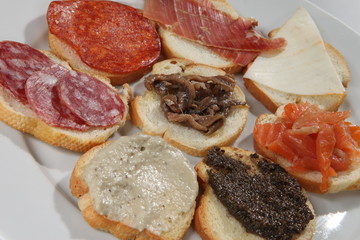 A shot of a set of several different sandwiches