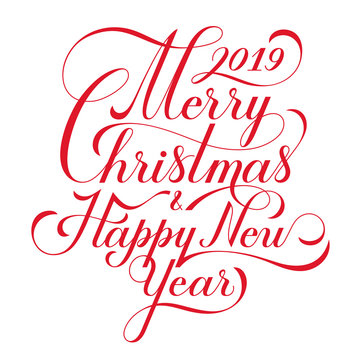 Be Merry lettering Christmas and New Year holiday calligraphy phrase on red  background. Fun brush ink typography for photo overlays t-shirt print flyer  poster design 412768 Vector Art at Vecteezy