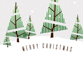Krajobraz świąteczny - kartka z życzeniami, Boże Narodzenie - obrazy, fototapety, plakaty