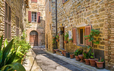 Fototapeta premium Bettona, picturesque village in the Province of Perugia. Umbria, central Italy.