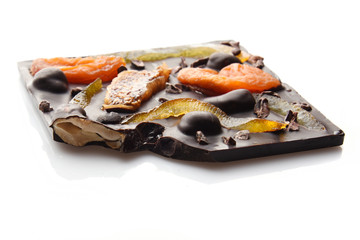 Chocolate with nuts and fruits
