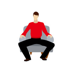 Man sitting in an armchair