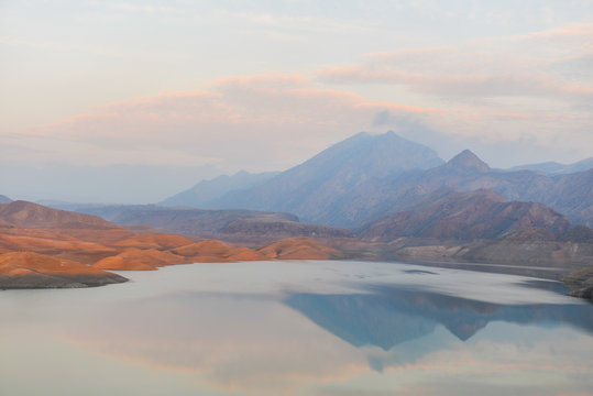 The unique landscapes in Azat reservoir, Armenia
