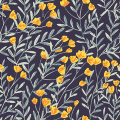 Field Foral Seamless Pattern-06