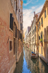 Obraz na płótnie Canvas Beautiful view of one of the Venetian canals in Venice, Italy