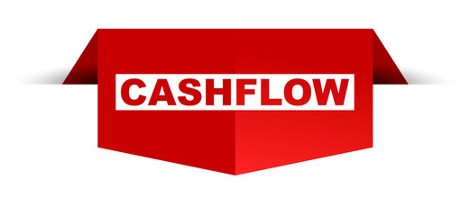 red vector banner cashflow
