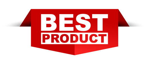 red vector banner best product