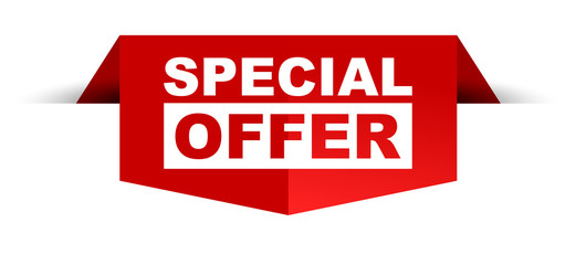 red vector banner special offer