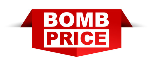 red vector banner bomb price