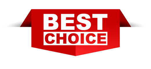 red vector banner best choice