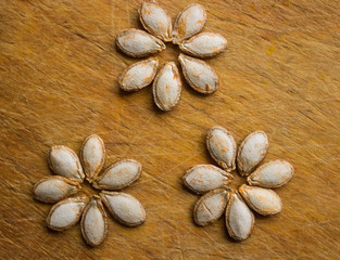 Fototapeta na wymiar nature pumpkin seeds 
