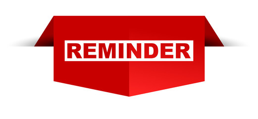 red vector banner reminder