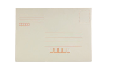 Envelope document on white background