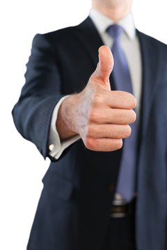 Businessman Showing Thumbs Up
