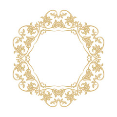 Circular baroque ornament.