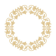 Circular baroque ornament.