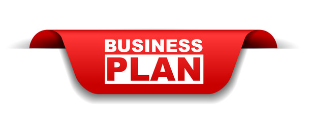 red vector banner business plan