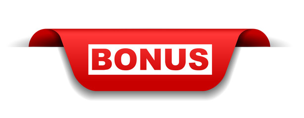 red vector banner bonus