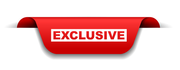 red vector banner exclusive
