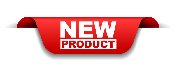 red vector banner new product