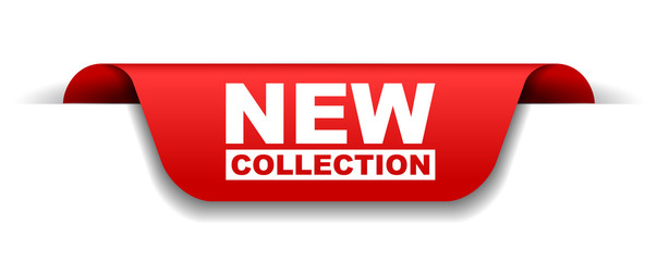 red vector banner new collection