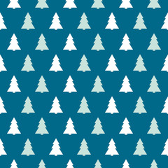 Obraz premium Christmas trees on a background - seamless pattern. Vector.