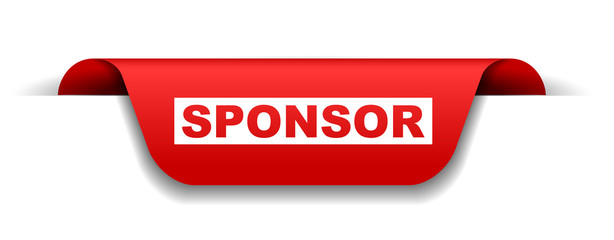 red vector banner sponsor