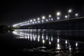 Fototapeta na wymiar night bridge 3