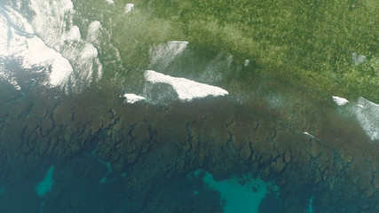 Beautiful coral reef Seascape with a coral reef in clear turquoise water. Philippines, Luzon. © Alex Traveler