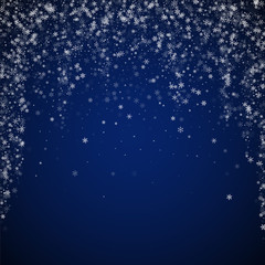 Beautiful snowfall Christmas background. Subtle fl