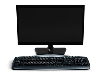 Computer Monitor and Keyboard