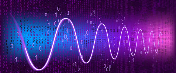 Graph harmonic damped oscillations  on binary code background