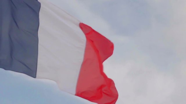 4K quality and Realistic French flag waving in the wind | 4K - NORMAL STYLE - SLOW MOTION - SLOMO