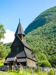 Fototapeta na wymiar Urnes wooden church, Norway