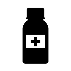 Medicals pills bottle vector icon