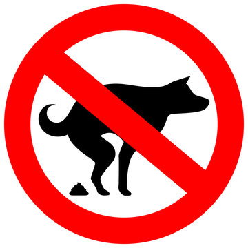 No dog poop vector sign