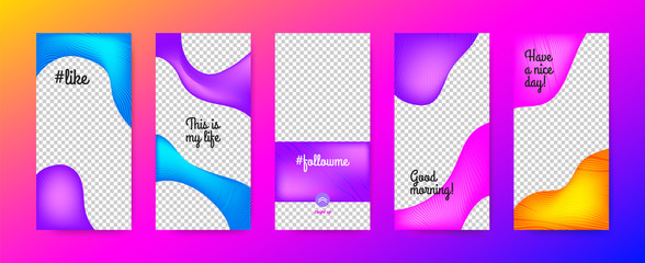 Stories Templates Set for Phone Social Media.