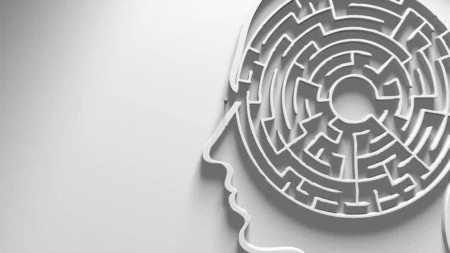 Maze abstract disturbed mind schizophrenia psychopath and mental health disorder